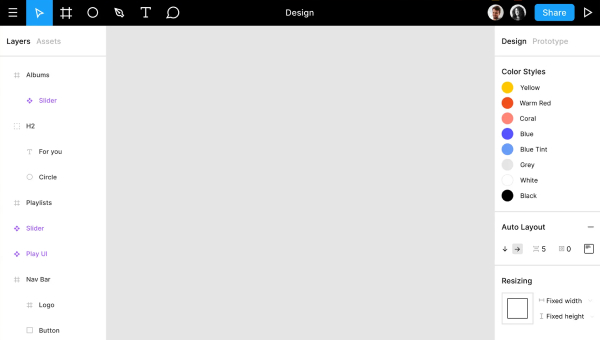 Screenshot of Figma